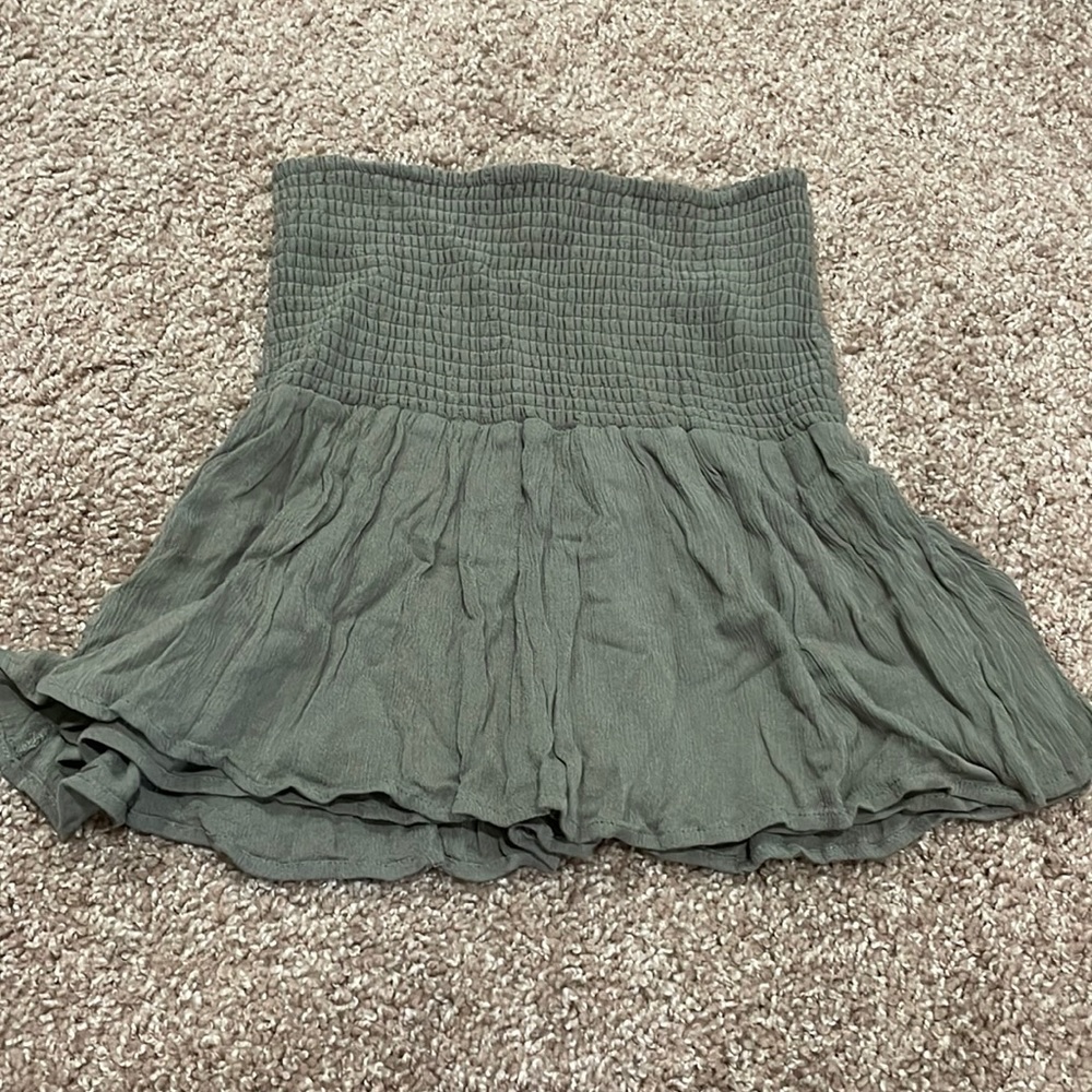 Green off-shoulder top